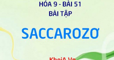 Bài tập về Saccarozơ: Giải bài tập 1, 2, 3, 4, 5, trang 155 SGK Hóa 9 bài 51
